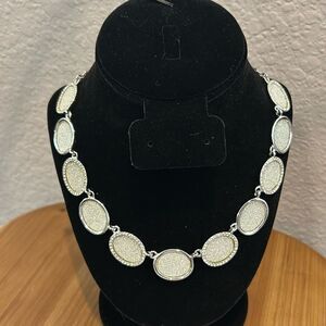 Tanya creations silver tone with CZ chips